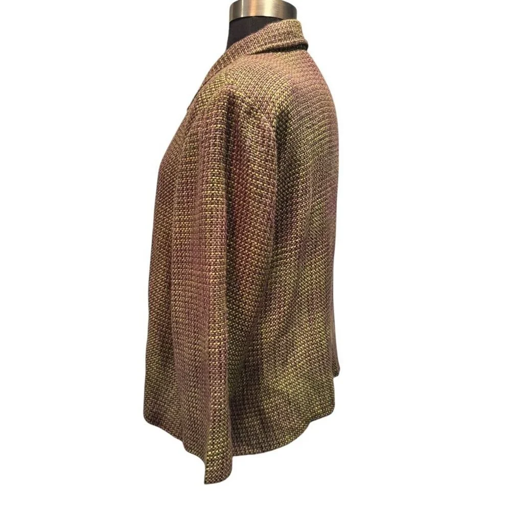 Joanna‎ Tweed Blazer Jacket Button Front Career Office Coat 2X